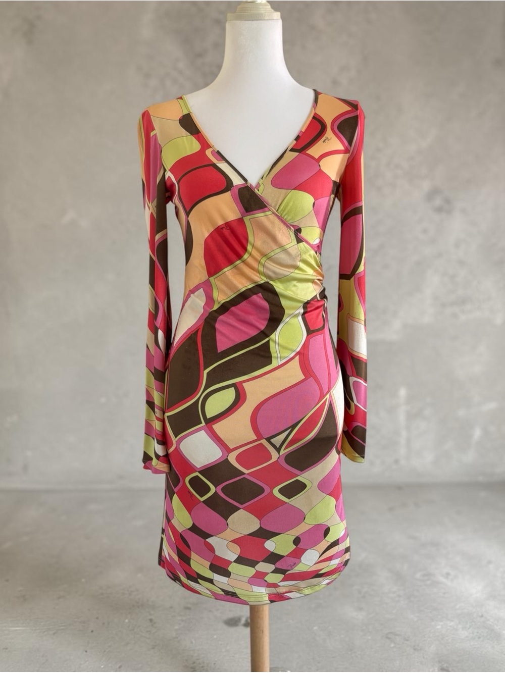 PUCCI, 100% SILK vintage ruched wrap dress! Open to fair offers! 😊